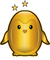 Gold 2-stars conjugation rank badge