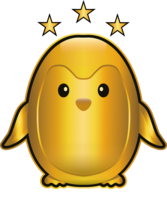 Gold 3-stars conjugation rank badge