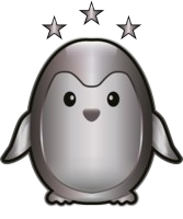 Silver 3-stars conjugation rank badge