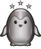 Silver 3-stars conjugation rank badge